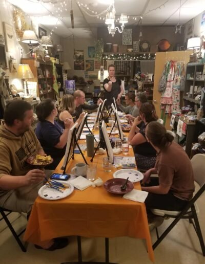 ghost of the forest art class, Janene teaching