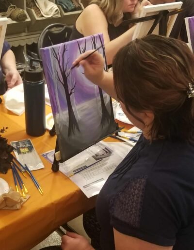 ghost of the forest art class Lidia painting