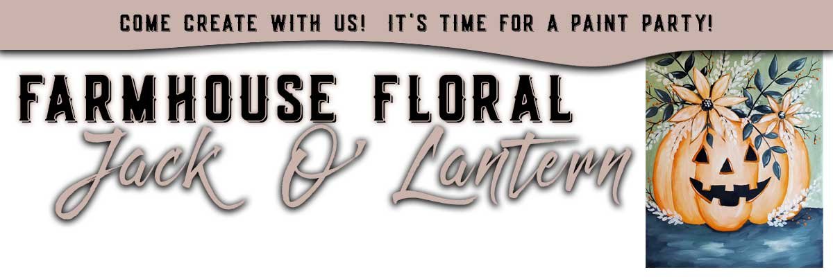 class header farmhouse floral jack o' lantern