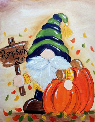 Fall Gnome with Pumpkin (Option to change hat colors!)