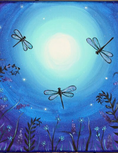 Moonlit Dragonflies