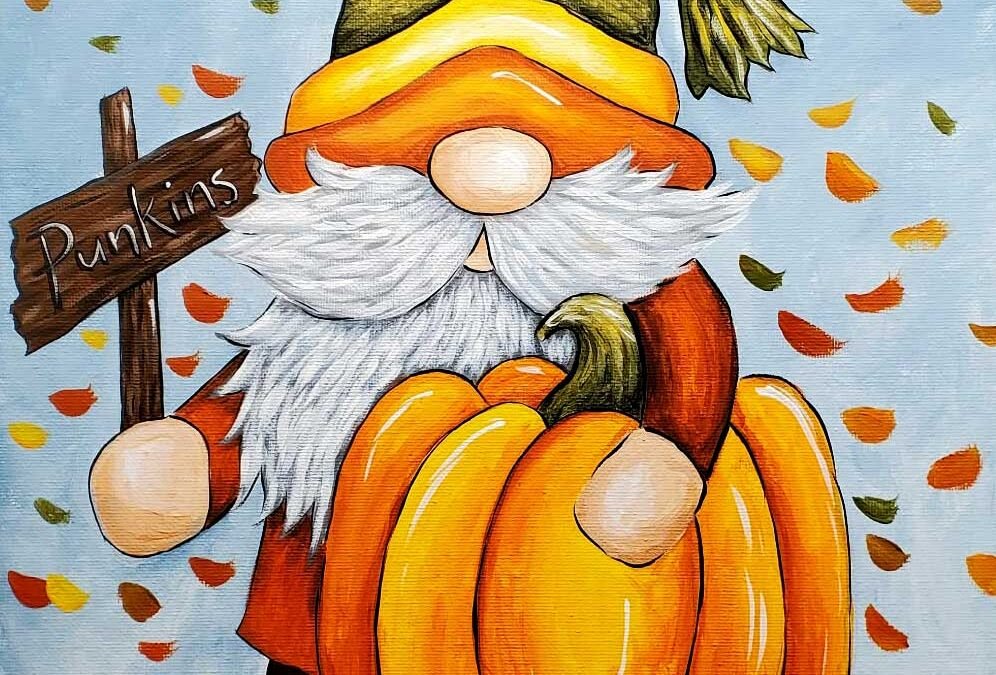 Fall Gnome with Pumpkin – 10/08/26 – 3pm